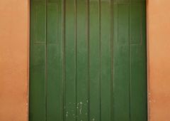 green square door