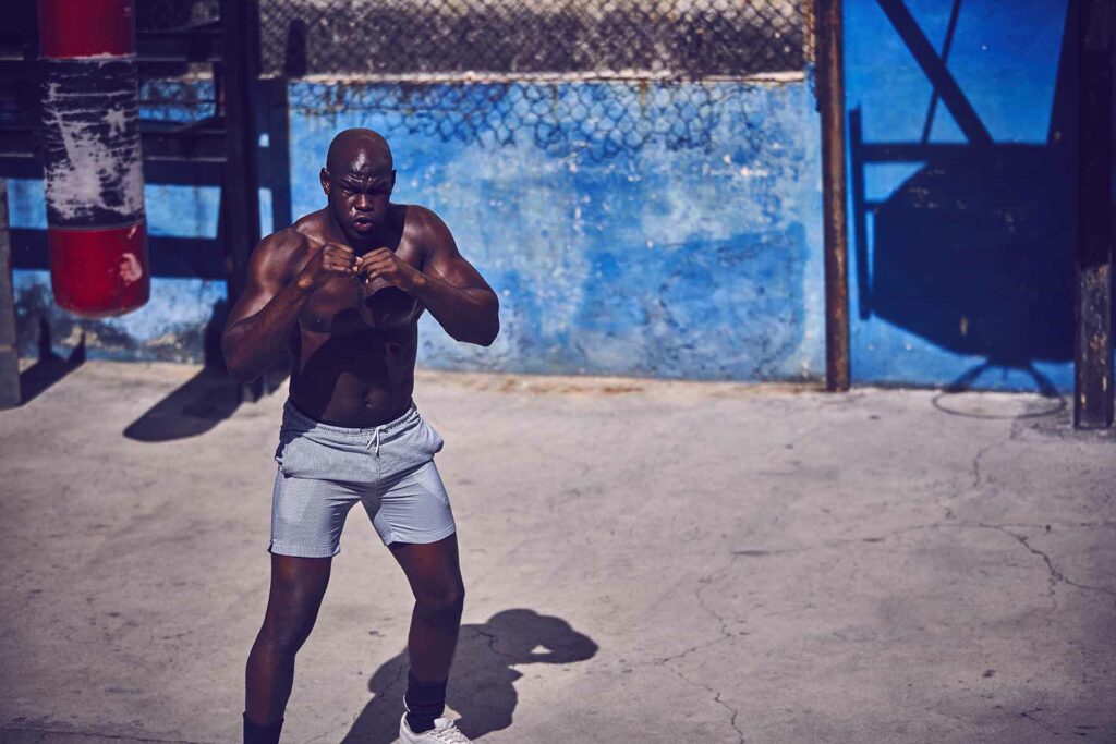 Location shoot Cuba. Photoshoot of man working out in Cuba